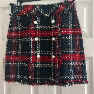 Zara plaid mini skirt size medium